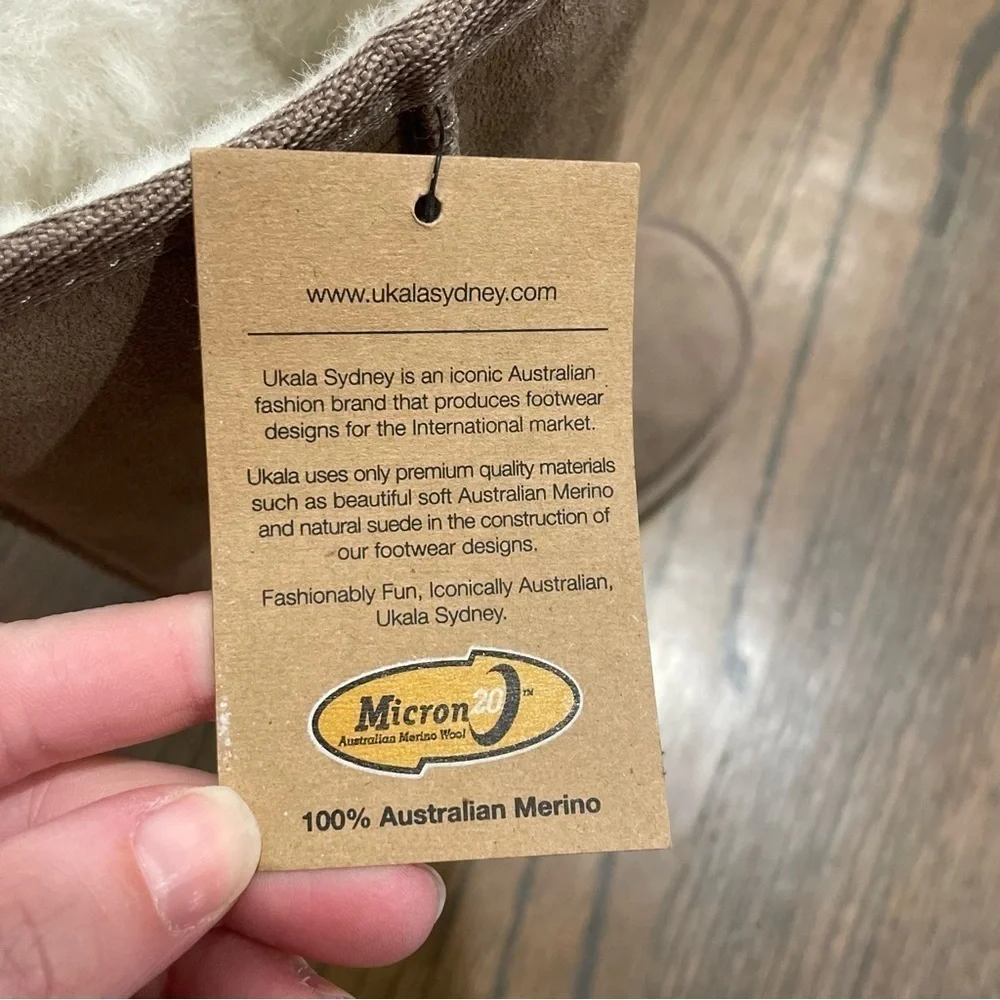 NEW UKALA SYDNEY HIGH FLEECE LINED SUEDE BOOTS Merino Wool lining